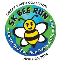 Earth Day 5K Bee Run Walk River Cleanup - Minneapolis, MN - Bee_Run_Earth_Day_Logo_2024_300.jpg