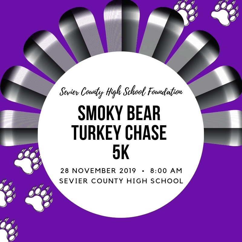 Smoky Bear Turkey Chase 5K - Sevierville, Tn - 5K