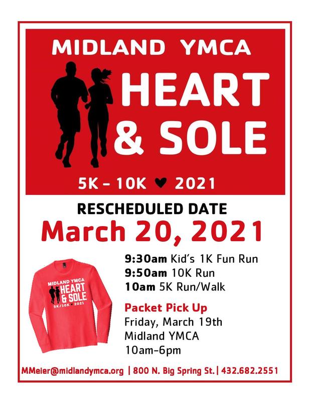 Midland YMCA Heart Sole 2021 Midland TX 1k 10k 5k Running
